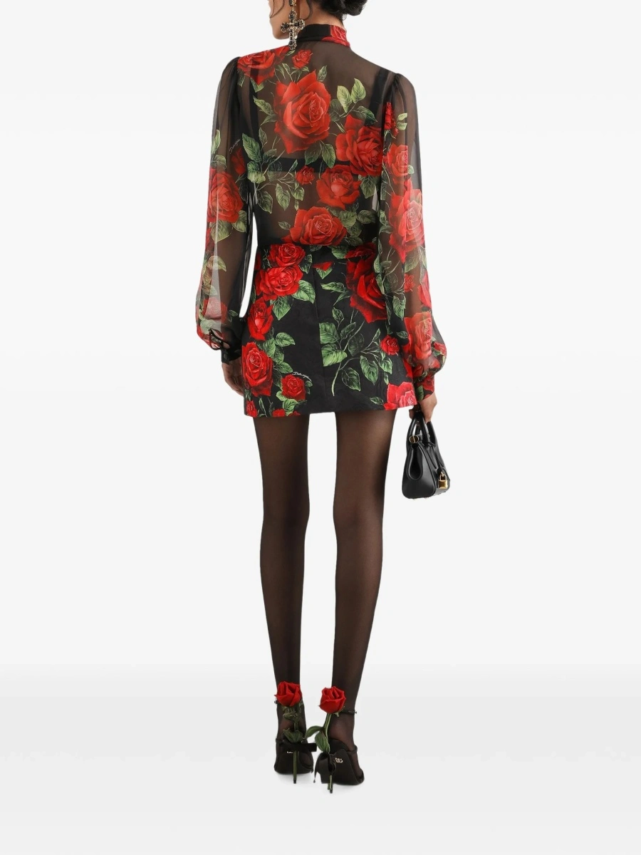 Bluza Dolce &amp; Gabbana neagra din matase - Img 3