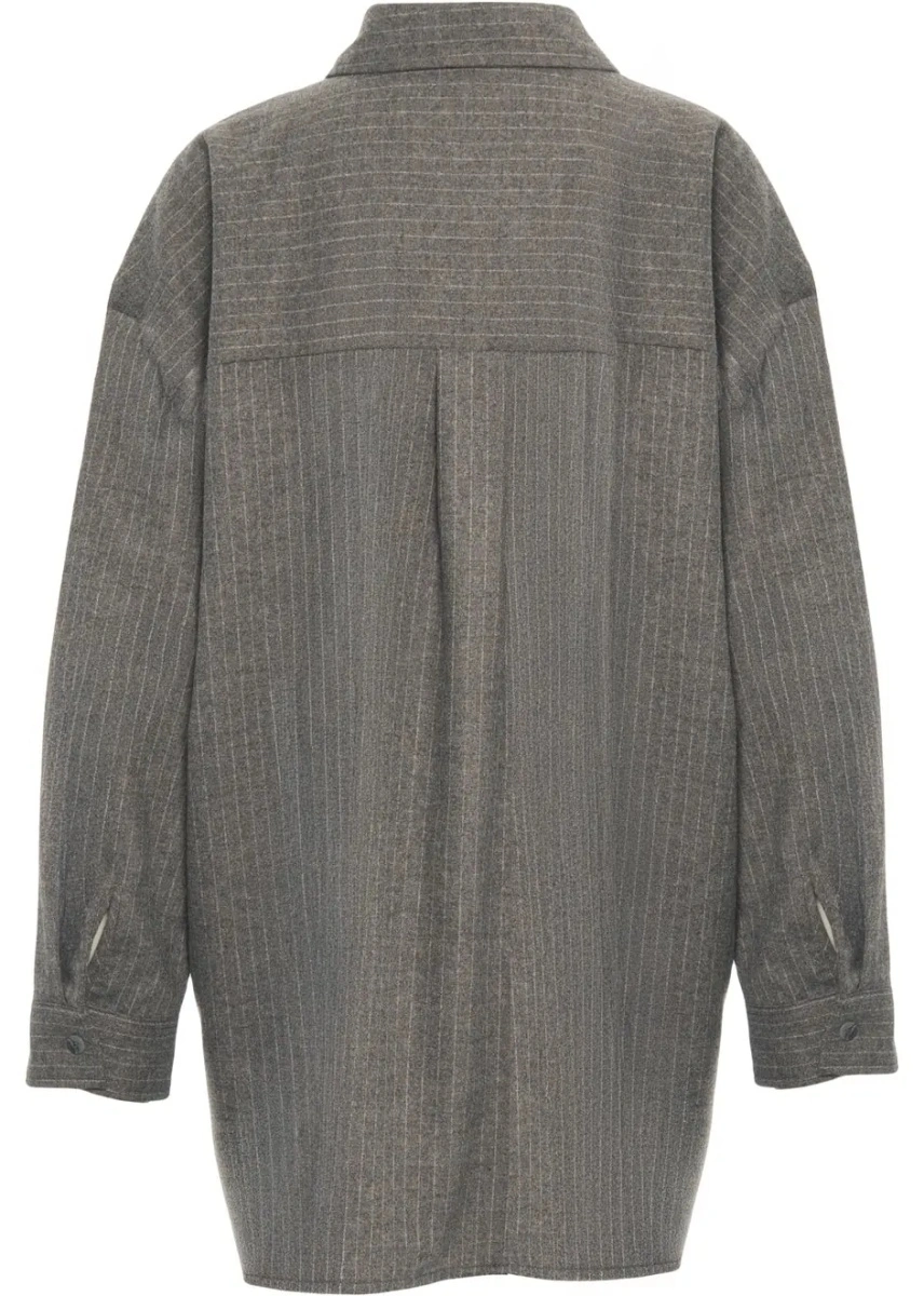 Bluza eleganta Rossi gri din lana - Img 3