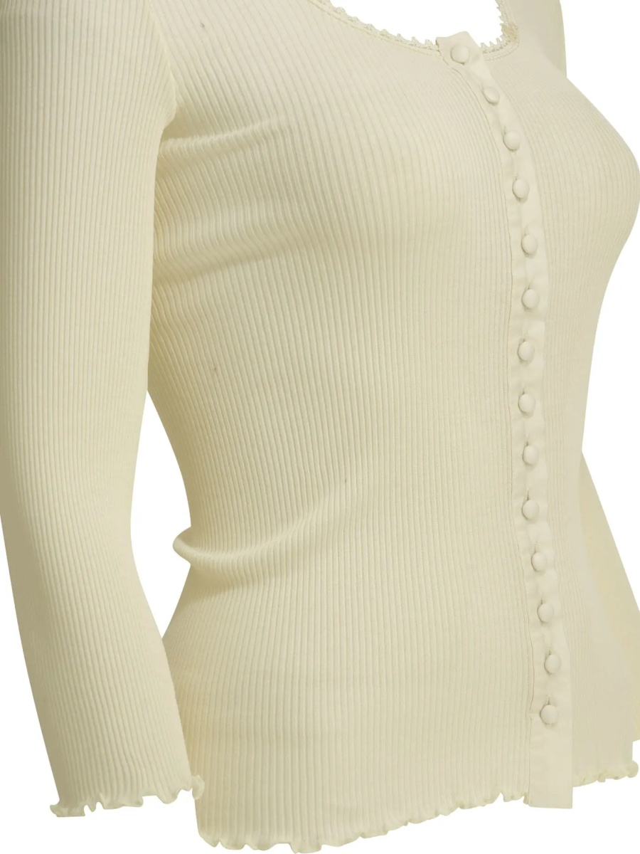 Bluza Fitted top made of cotton and silk jersey - Img 4