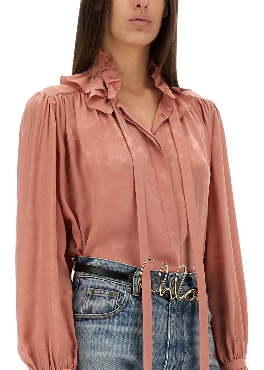 Bluza Fluid Silk Jacquard Blouse - Img 4