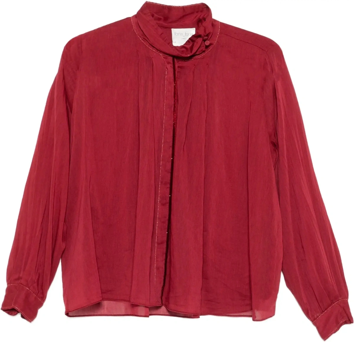 Bluza pleated high-neck Blouse - Img 8