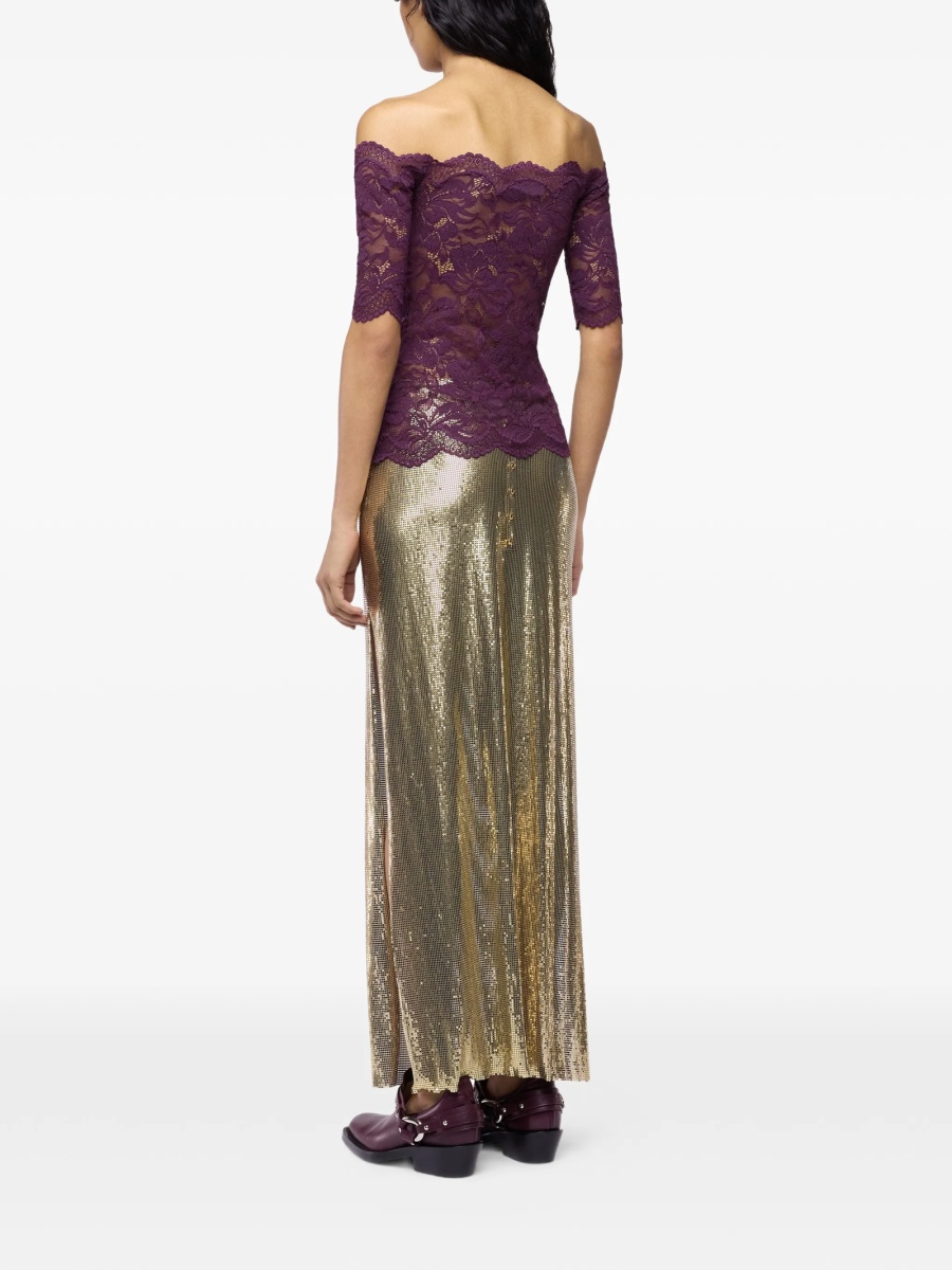 Bluza RABANNE violet din poliamida si elastan - Img 3