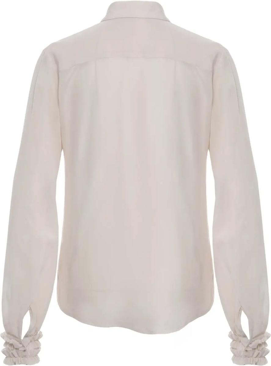 Bluza Silk blouse with ruffle details - Img 3