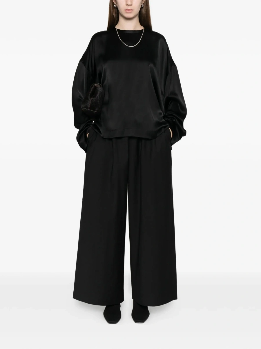 Bluza TOTEME neagra din vascoza - Img 4