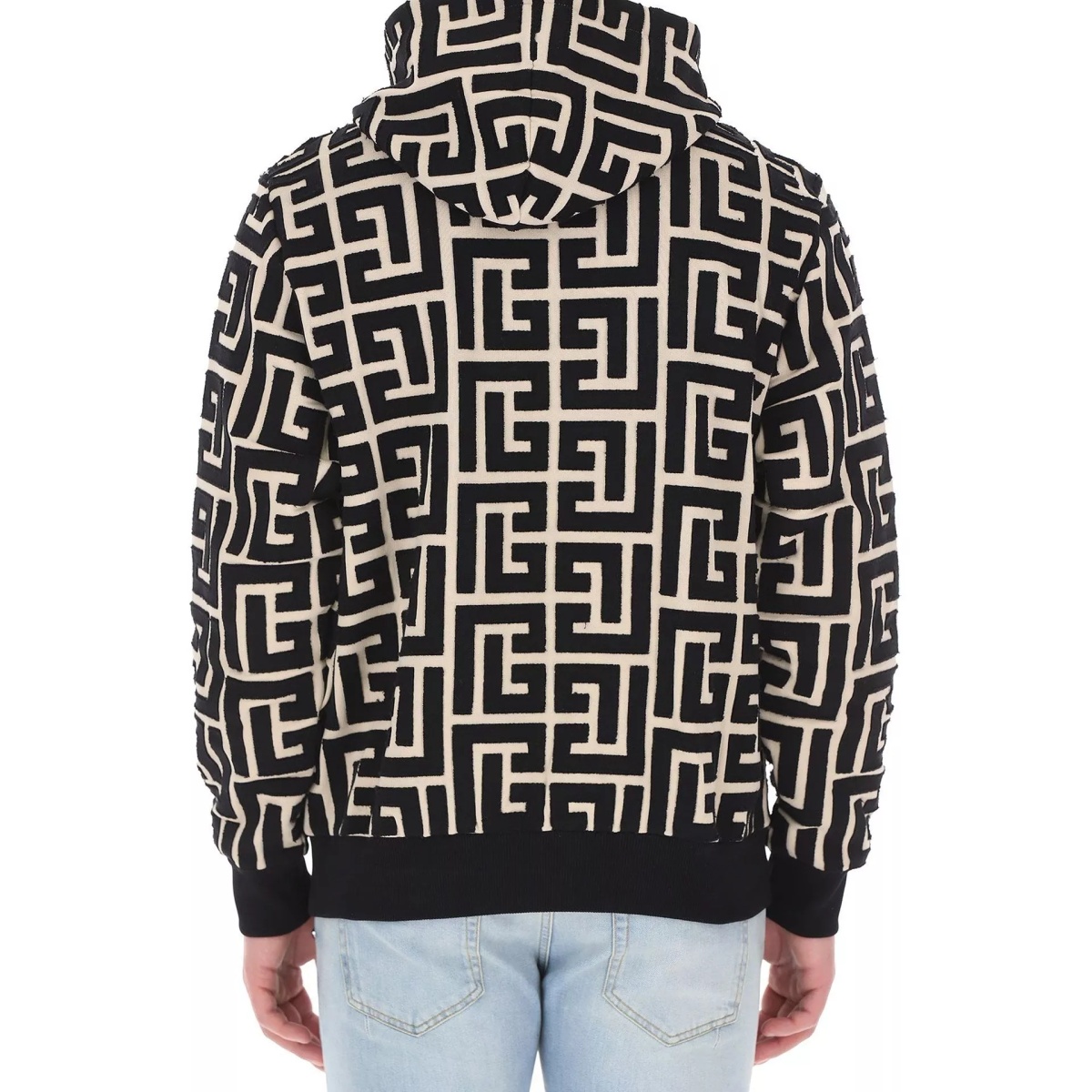 Bluza trening Balmain Monogrammed Hooded Sweatshirt - Img 2