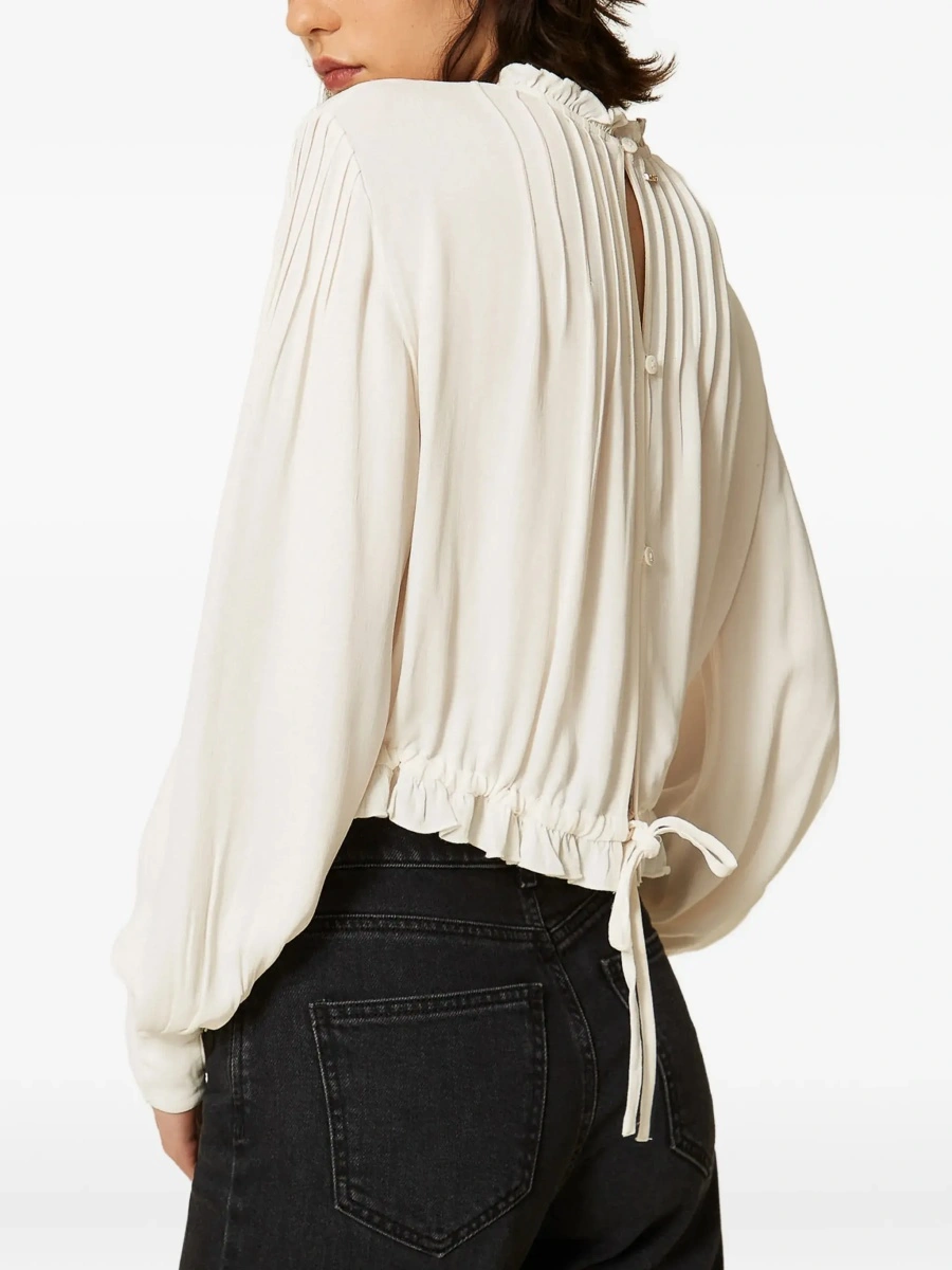 Bluza TWINSET alba din vascoza - Img 6