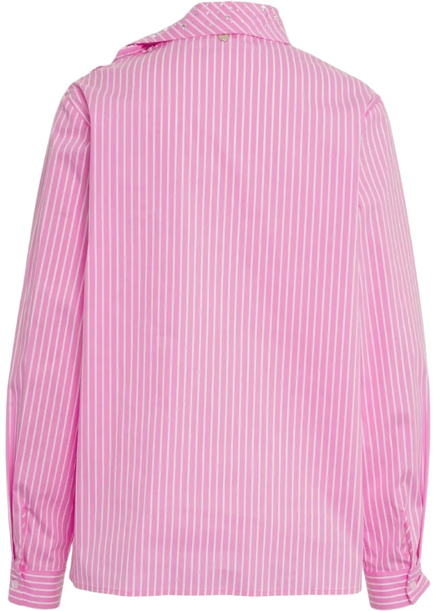 Bluze Striped blouse with bow collar Liu Jo White Striped blouse with bow collar - Img 3