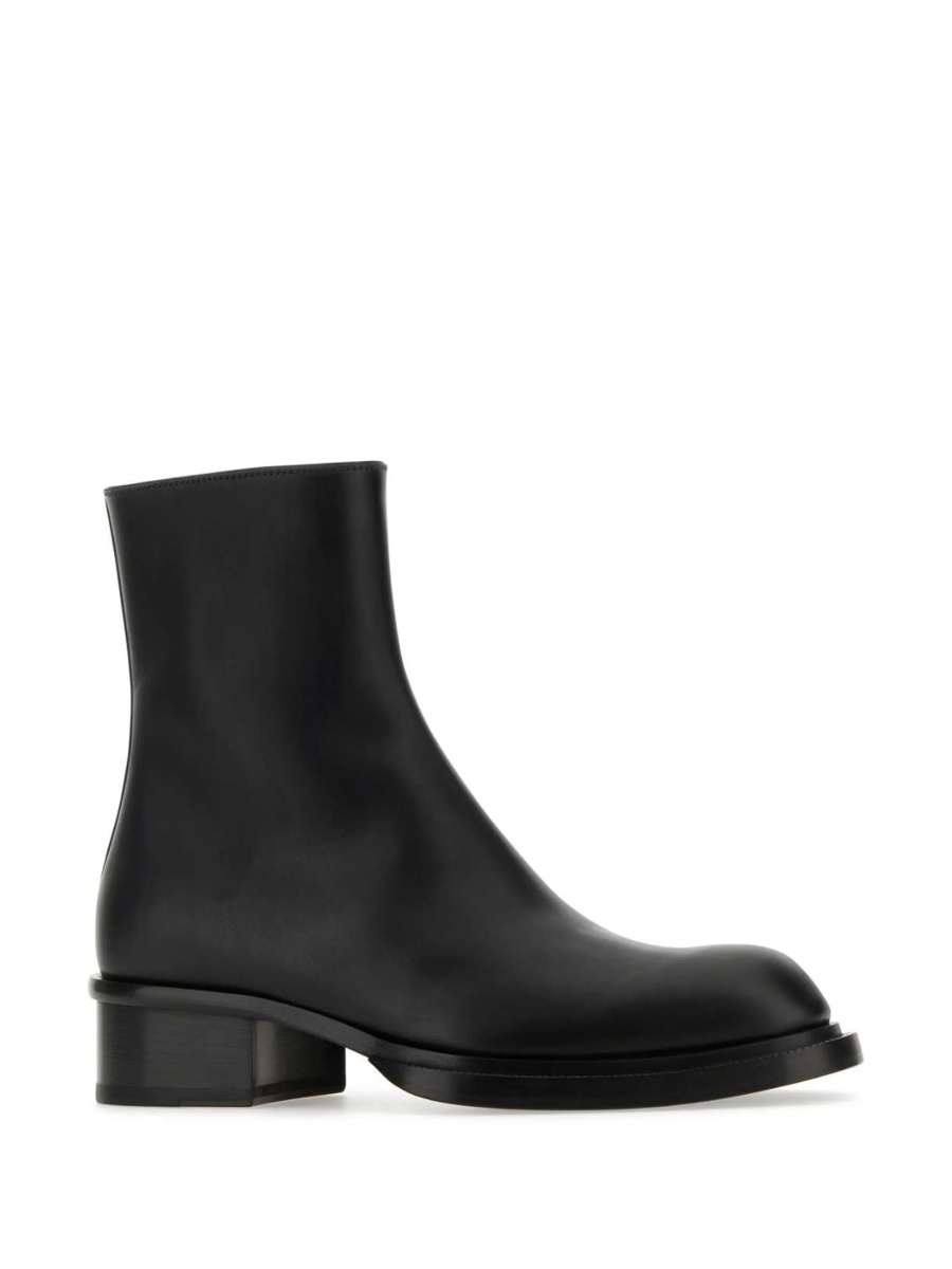 Bocanci Alexander McQueen negri din piele - Img 2