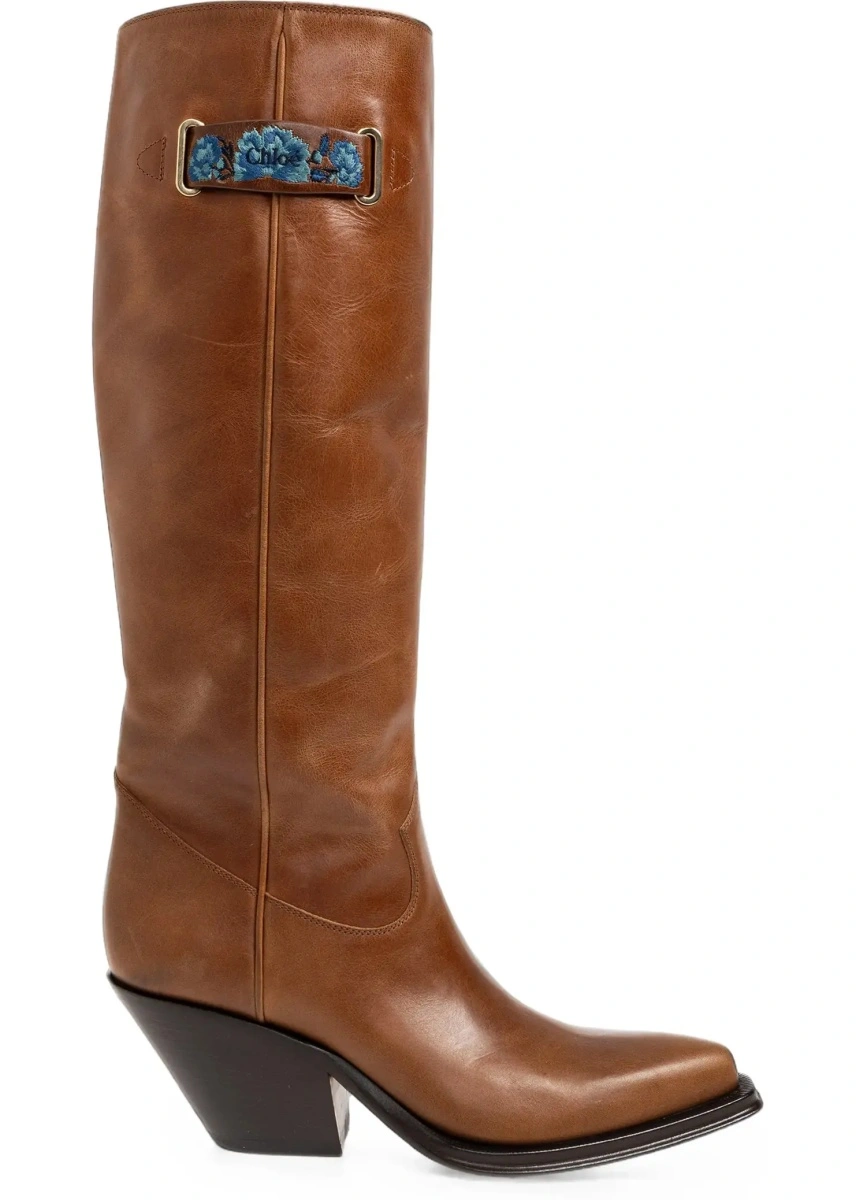 Bocanci casual Chloe multicolor din piele - Img 8
