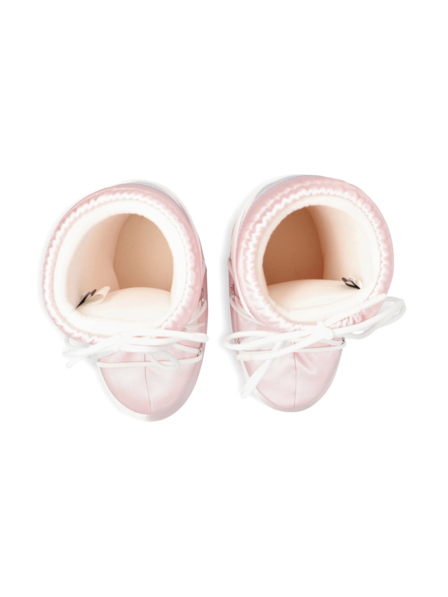 Bocanci Moon Boot roz din bumbac si pvc - Img 3