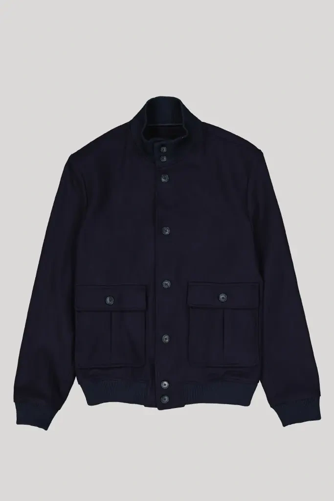 Bomber Autore Stone Wool and Cashmere Bomber Jacket - Img 2