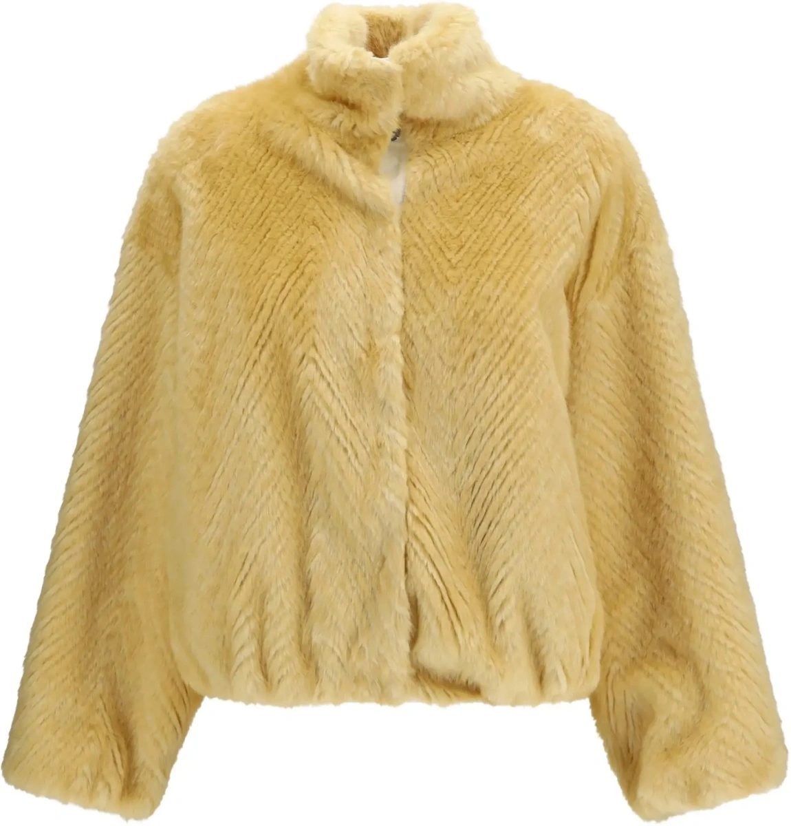 Bomber Chevron faux fur Bomber Jacket - Img 6
