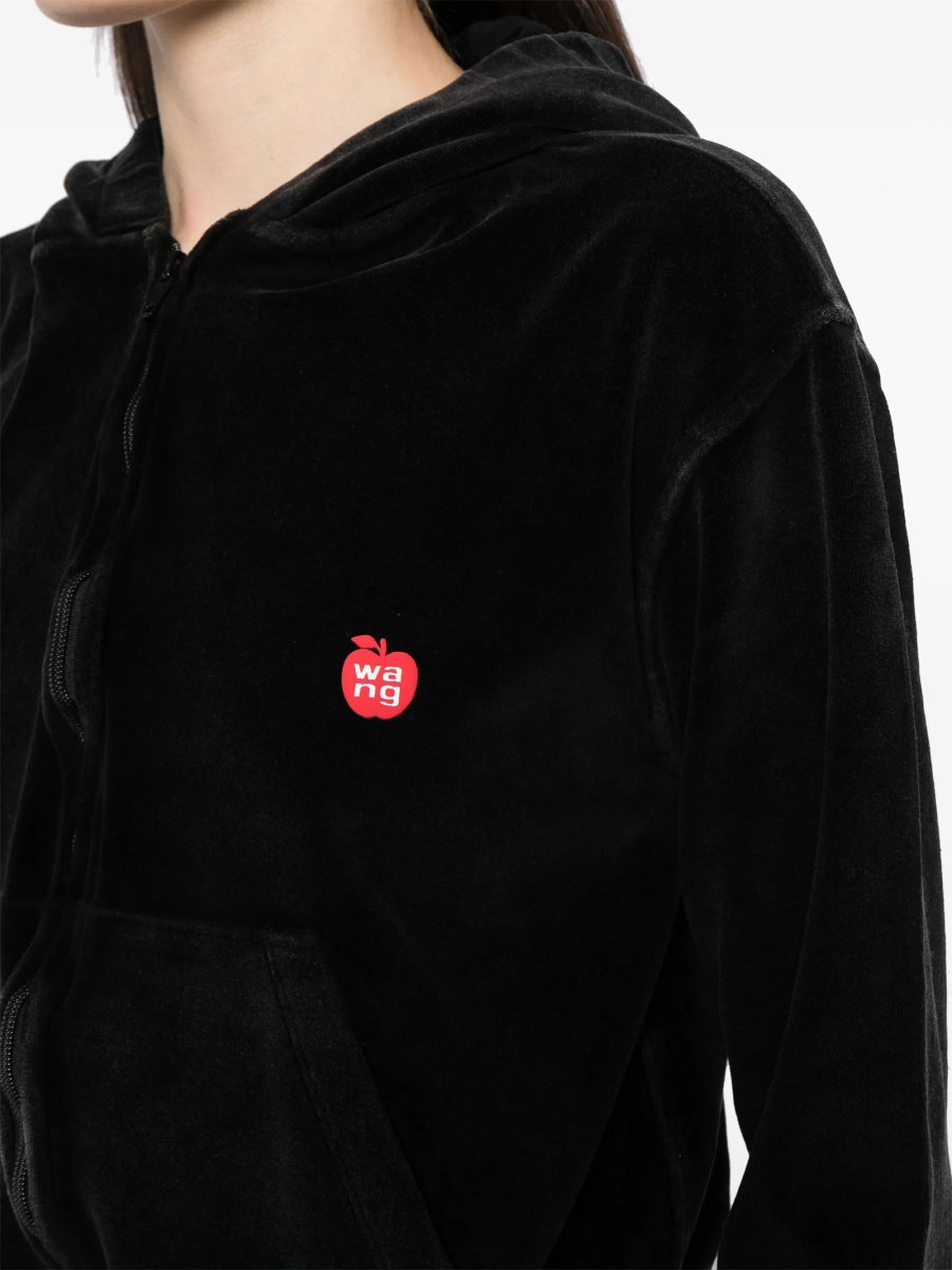 Bomber jacket Alexander Wang neagra din polyester si bumbac - Img 5