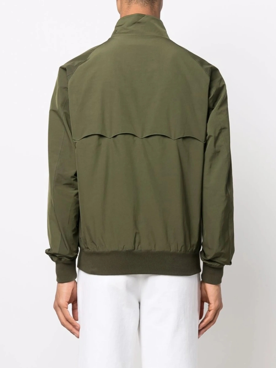 Bomber jacket Baracuta verde din polyester si bumbac - Img 8