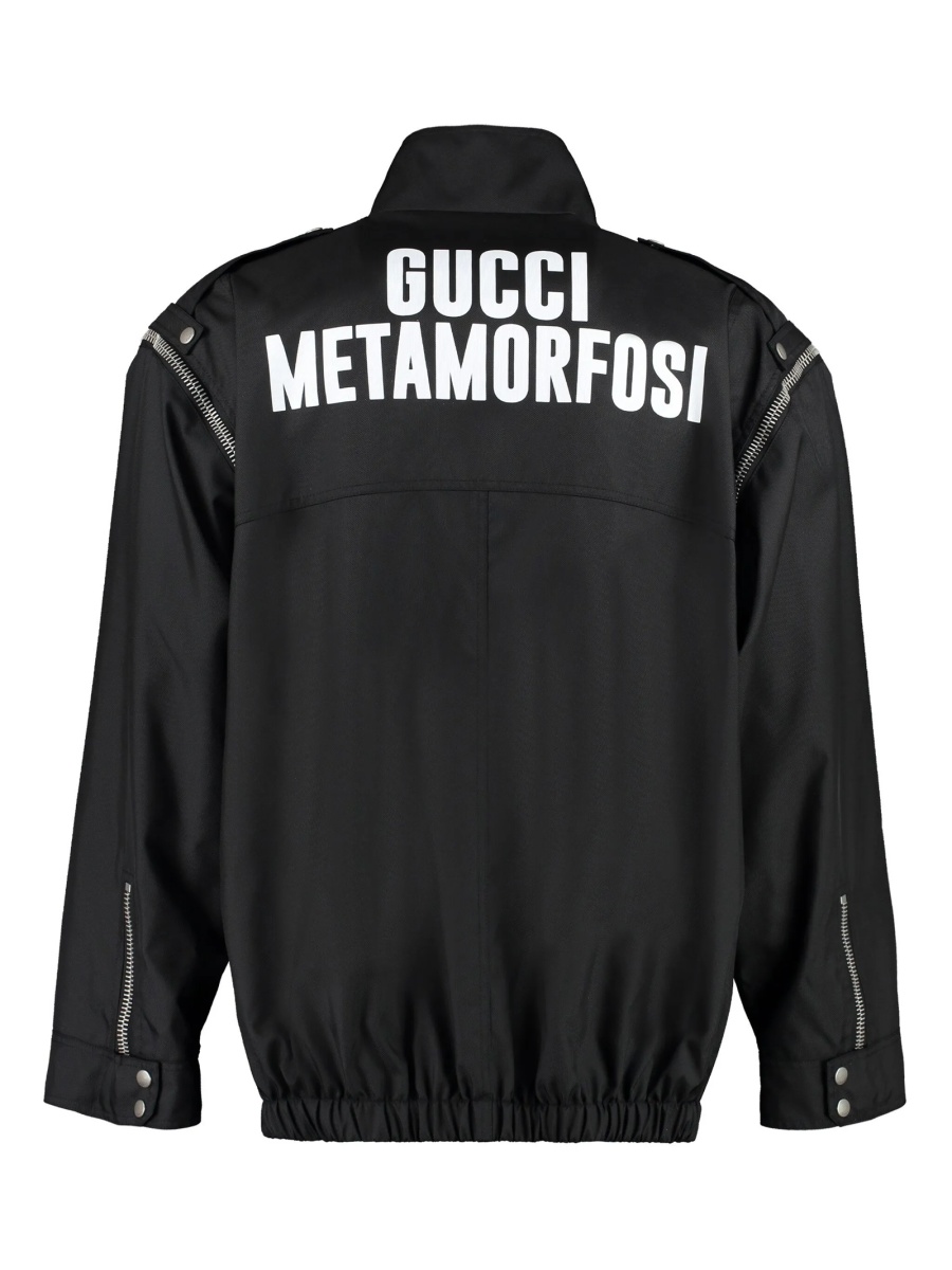 Bomber jacket Gucci neagra din polyester si poliamida - Img 2