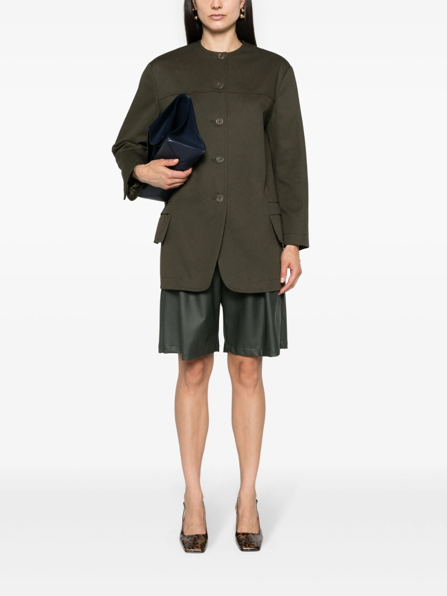 Bomber jacket Max Mara verde din bumbac - Img 2