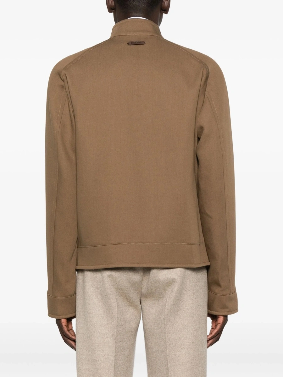 Bomber jacket Moschino maro din bumbac - Img 4