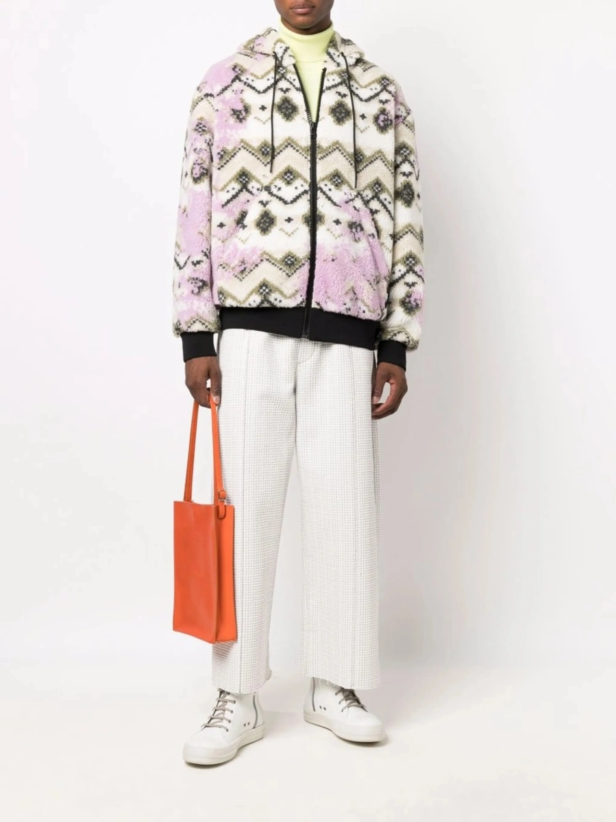 Bomber jacket MSGM alba din acrilic si polyester - Img 2