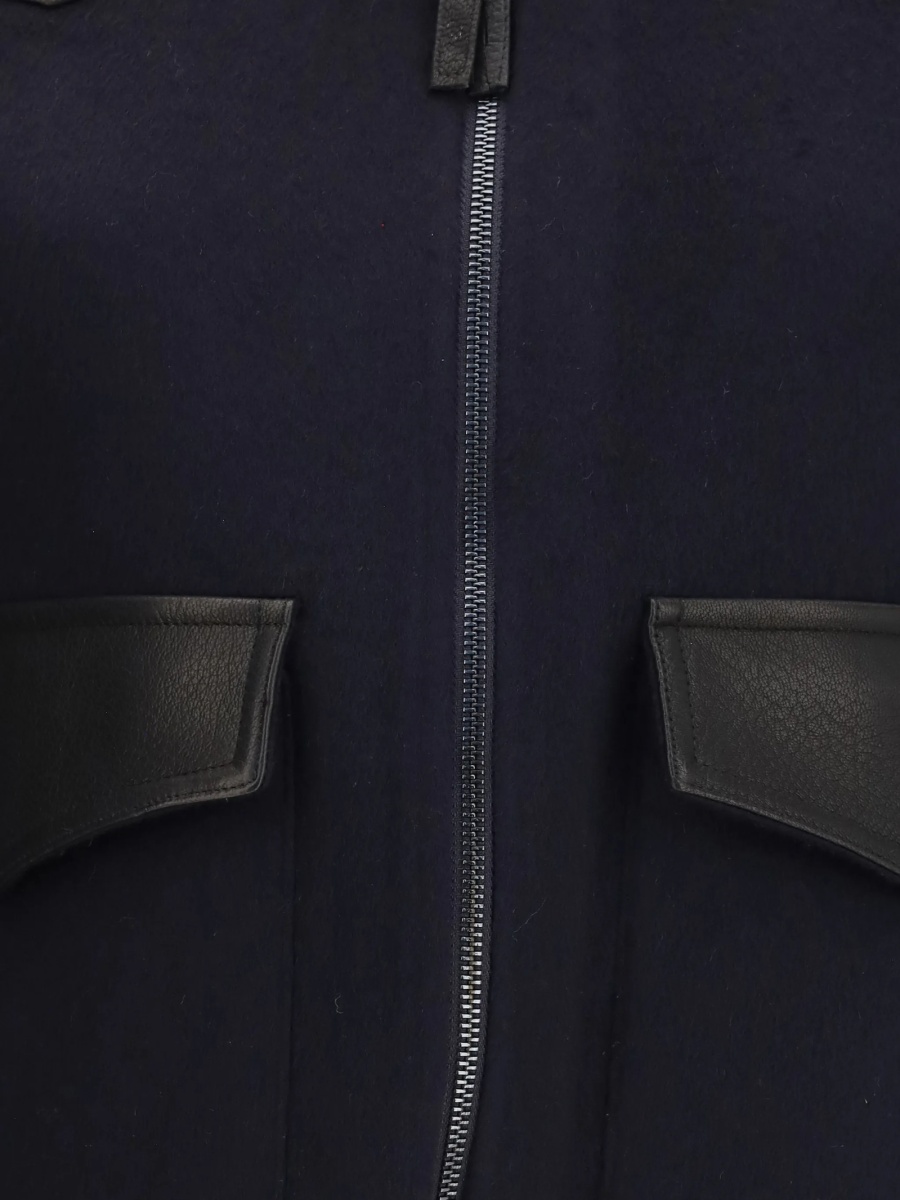 Bomber jacket P.A.R.O.S.H. albastra din lana - Img 4