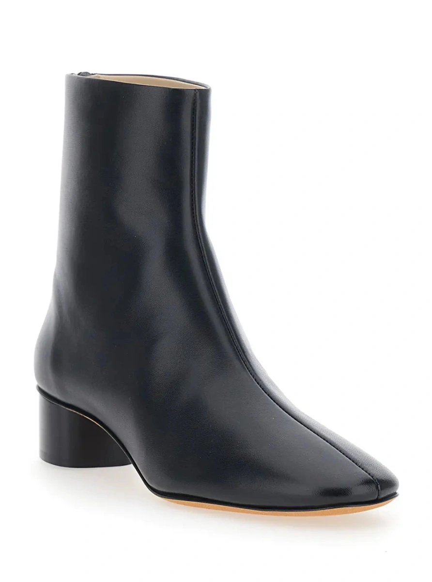 Botine Le Monde Bèryl negre din piele - Img 2