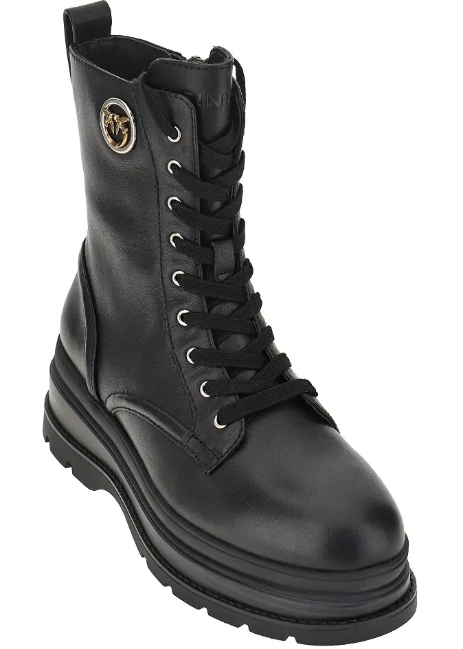 Botine Leather ankle boots with Love Birds detail - Img 2