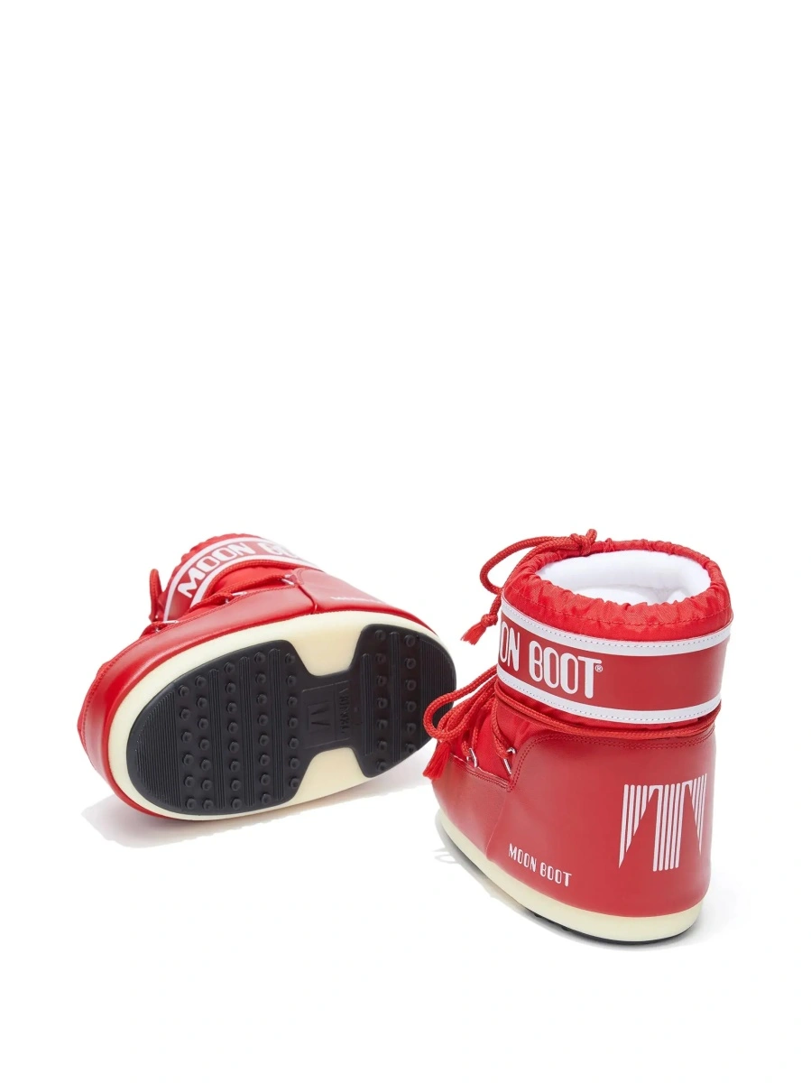 Botine Moon Boot rosii din material tehnic - Img 6