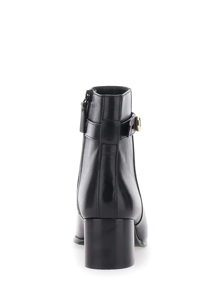 Botine Romy Boots with 50 MM Heel in Black Leather for Women - Img 4