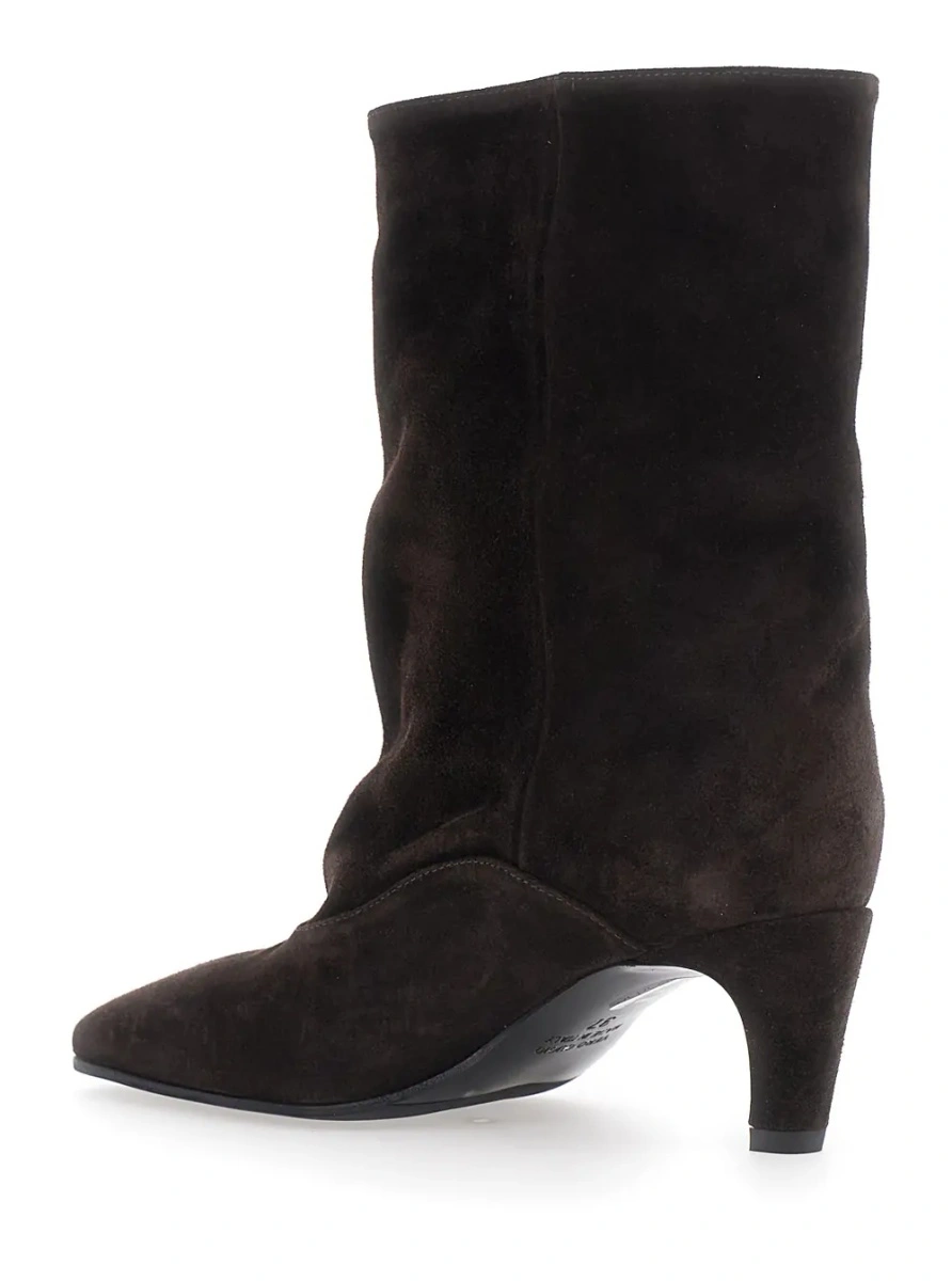 Botine STRATEGIA maro din piele intoarsa 'Amber' - Img 3