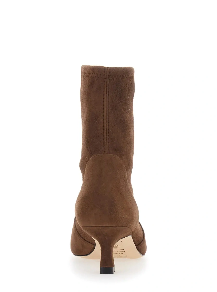 Botine Stuart Weitzman maro din piele intoarsa - Img 4