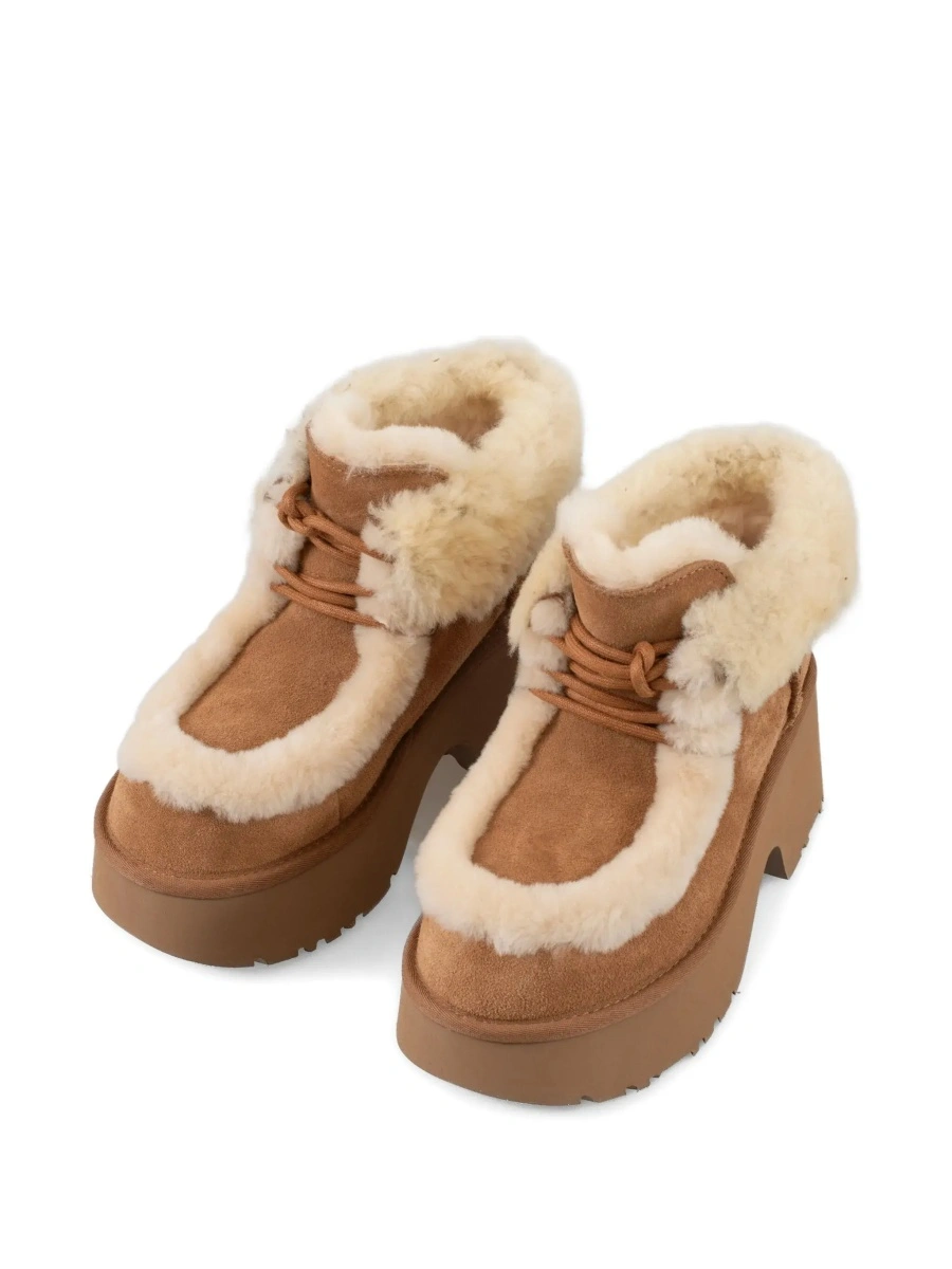 Botine UGG bej din piele intoarsa 'Esmee' - Img 6