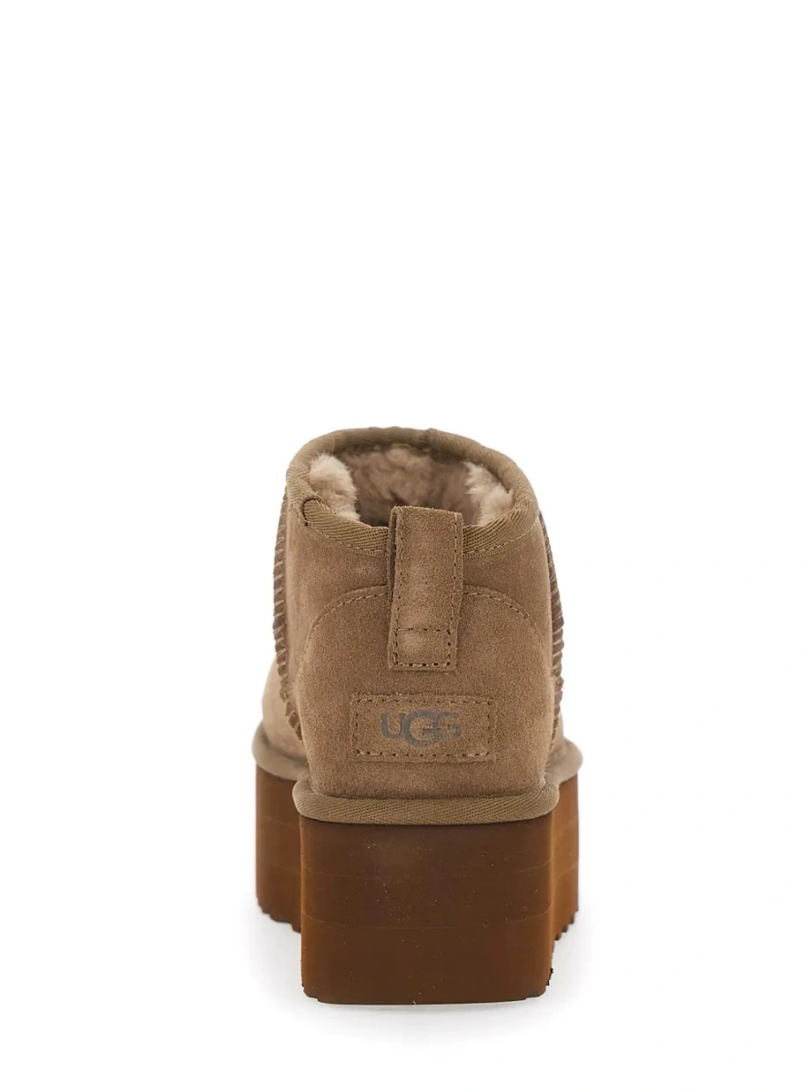 Botine UGG 'Classic Ultra Mini' maro din piele intoarsa 'Ultra Mini Classic' - Img 4