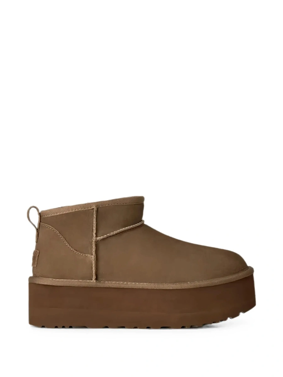 Botine UGG 'Classic Ultra Mini' maro din piele intoarsa 'Ultra Mini Classic' - Img 7