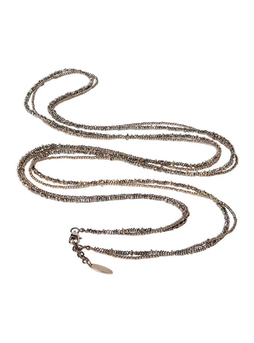 Bratara Brunello Cucinelli gri din metal - Img 2