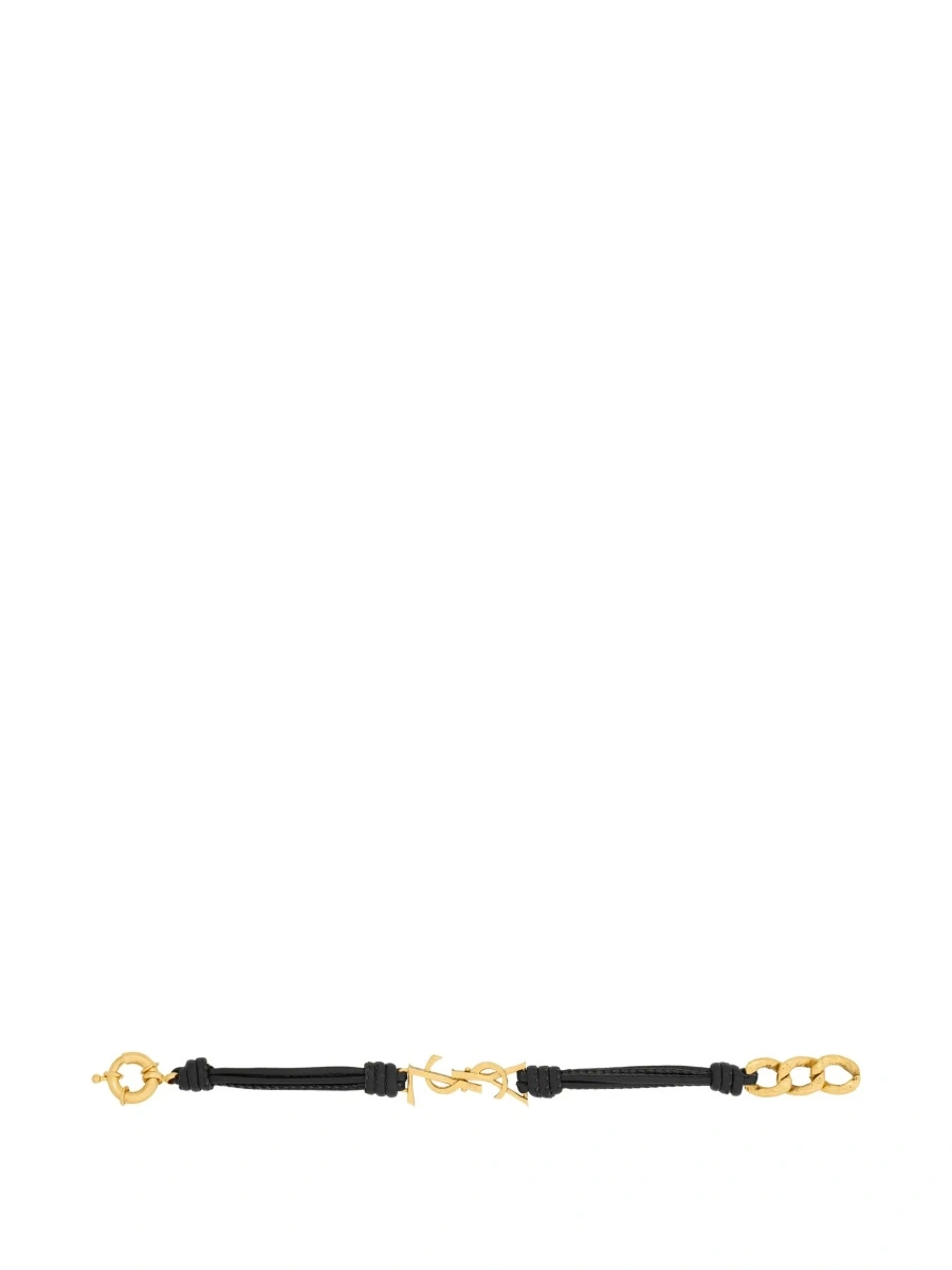 Bratara Saint Laurent gri din piele - Img 4