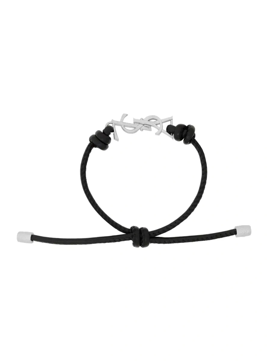 Bratara Saint Laurent neagra din piele - Img 2