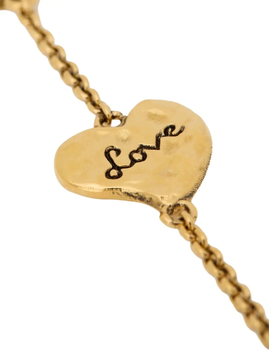 Bratari Gold-tone bracelet with heart and Cassandre charms and chain design in brass for women - Img 2
