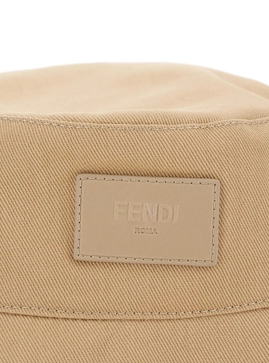 Caciula Fendi bej din bumbac - Img 3