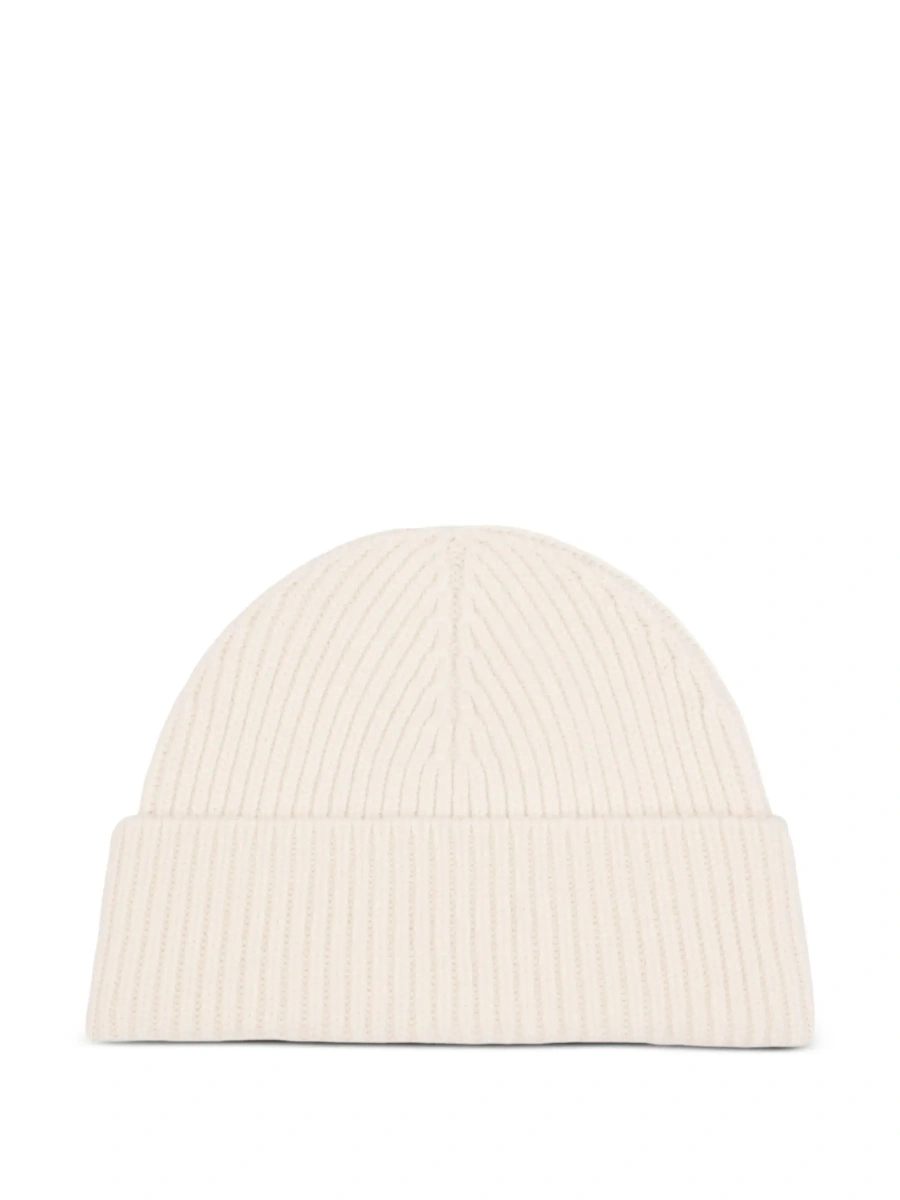 Caciula White beanie with ADC embroidery on the front in wool for men - Img 4