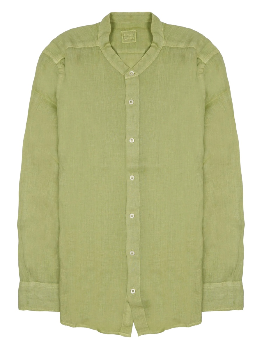 Camasa 120% LINO verde din in - Img 2