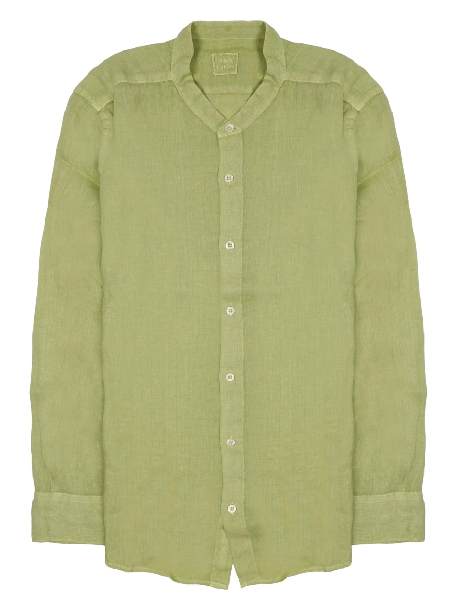 Camasa 120% LINO verde din in - Img 2