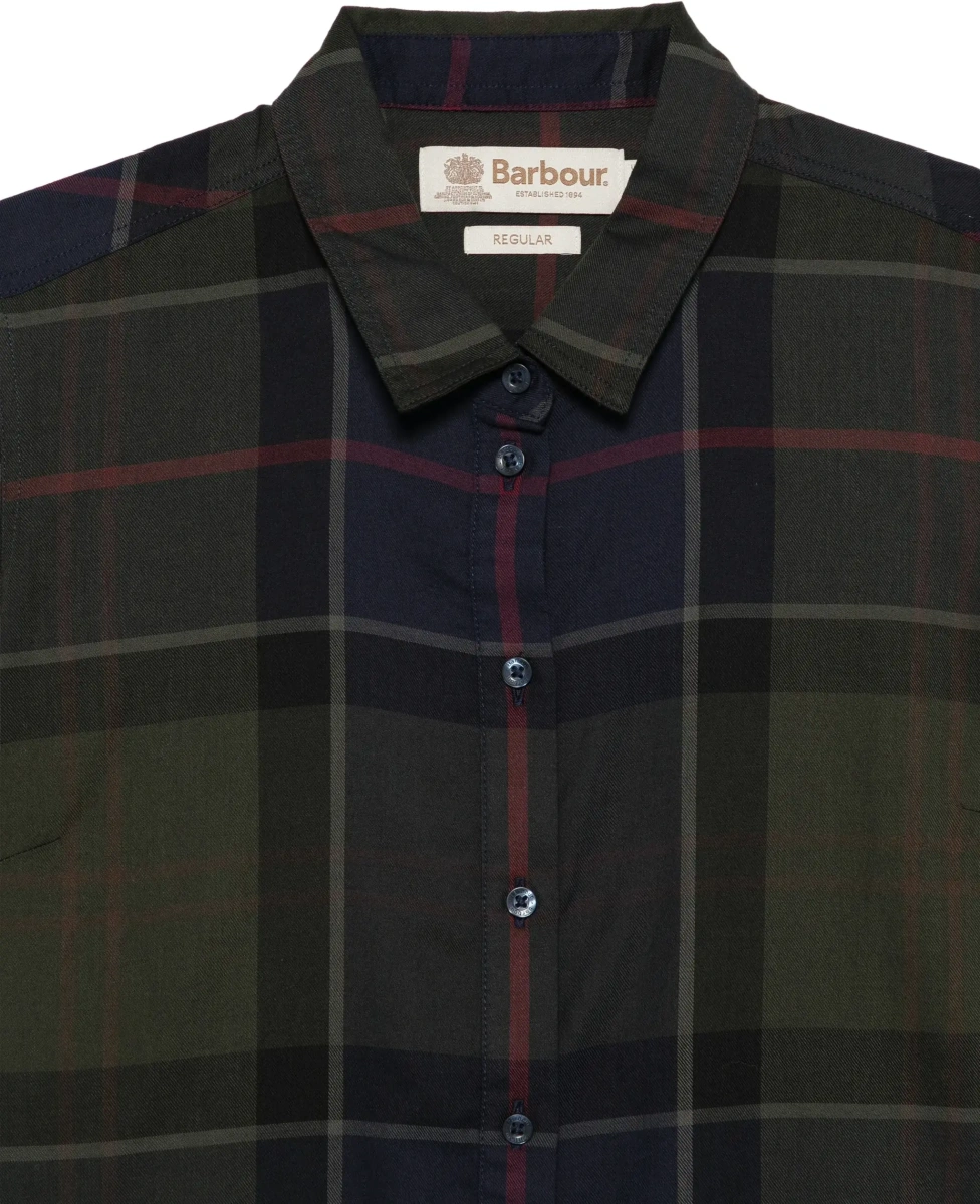 Camasa casual Barbour maro din bumbac - Img 5