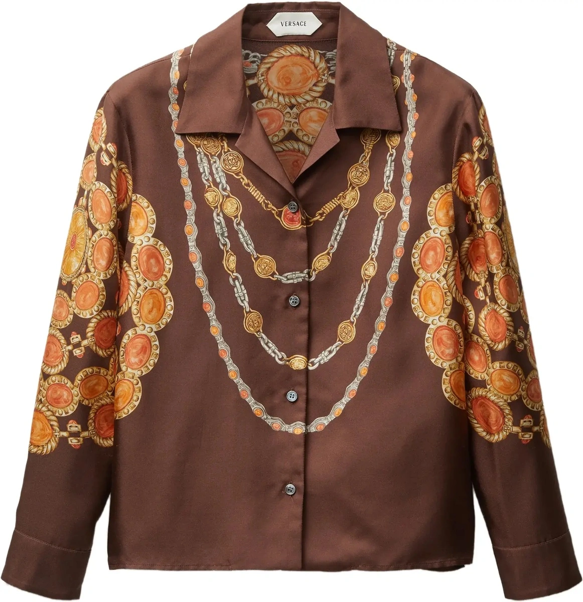 Camasa casual Chain print buttoned Shirt - Img 6