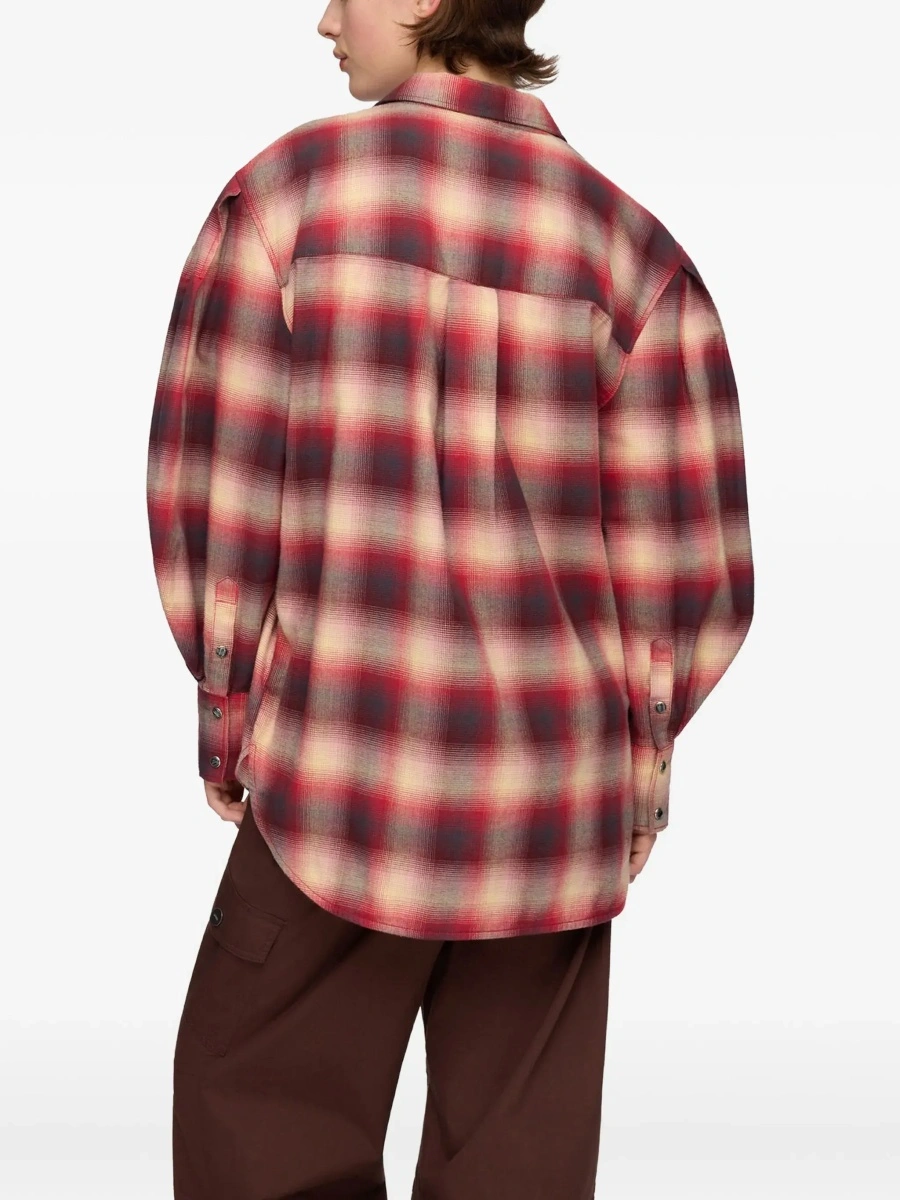 Camasa casual Cotton flannel check Shirt - Img 6