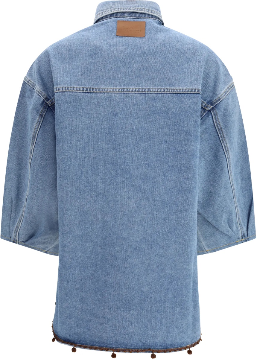 Camasa casual Denim Jacket with sequin details - Img 2