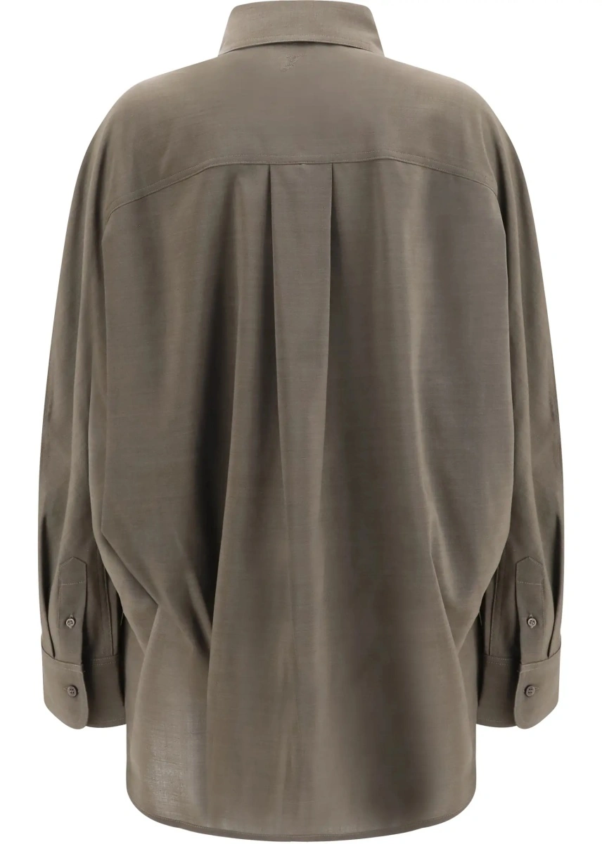 Camasa casual JACQUEMUS gri din lana virgina - Img 2