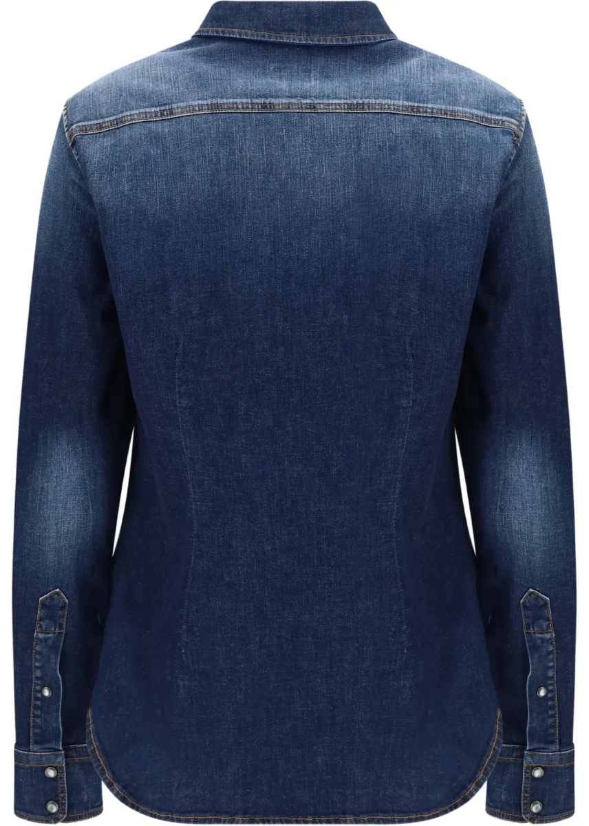 Camasa casual Lightweight denim Western long sleeve Shirt - Img 4