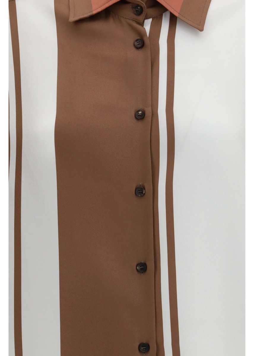 Camasa casual Long striped silk Shirt - Img 3