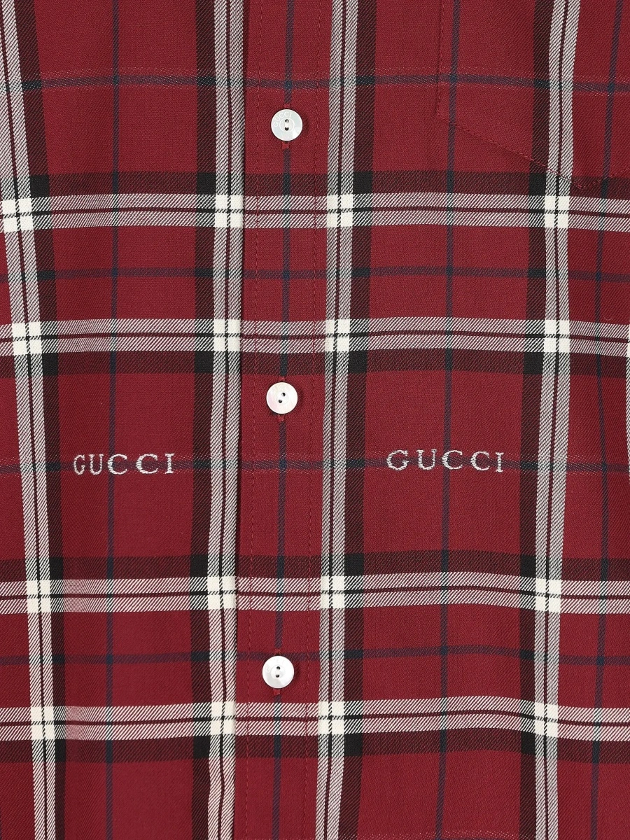 Camasa casual Multicolour tartan cotton jacquard Shirt - Img 4