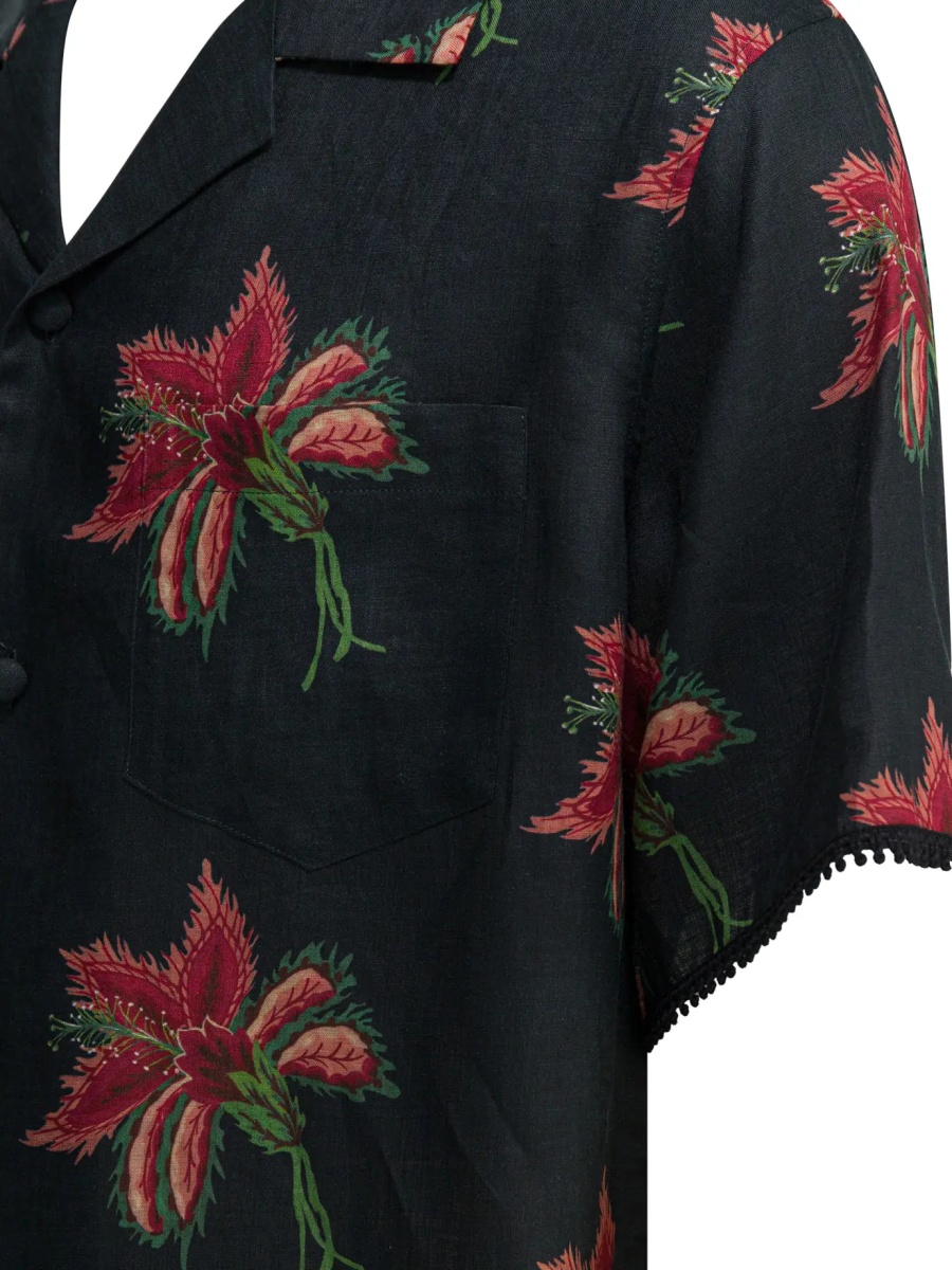 Camasa casual "Papier Floral" casual shirt - Img 4