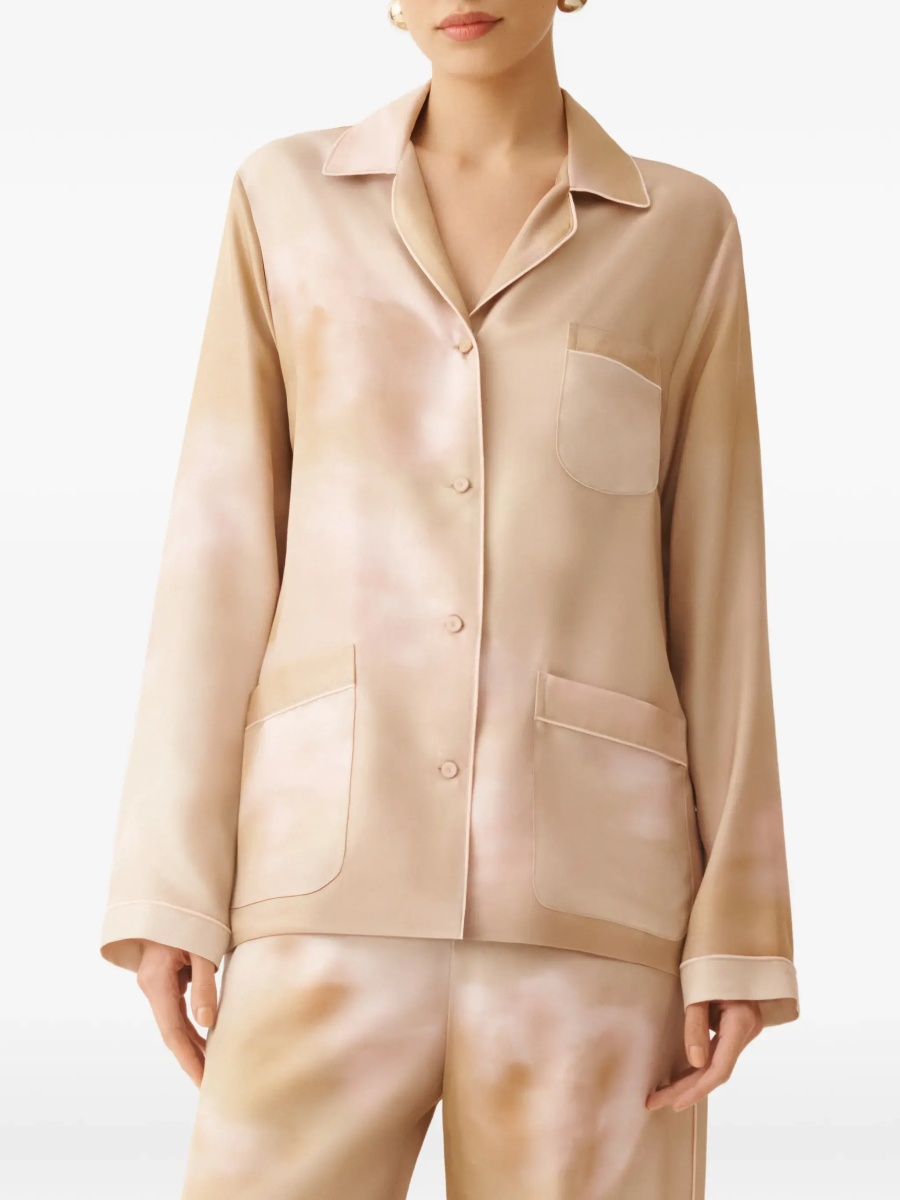 Camasa casual Printed silk twill Shirt - Img 5